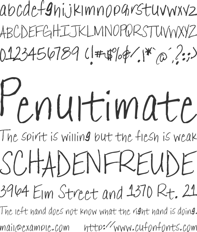 _WestCoast_ font preview