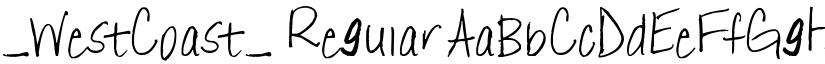 _WestCoast_ Regular font