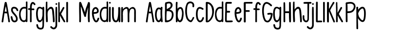 Asdfghjkl Medium font