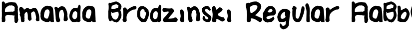 Amanda Brodzinski Regular font