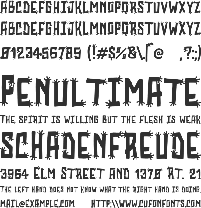 Geckoprint font preview