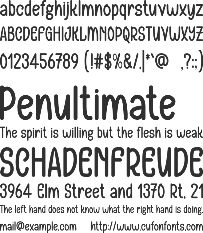 HAPPYMASS font preview