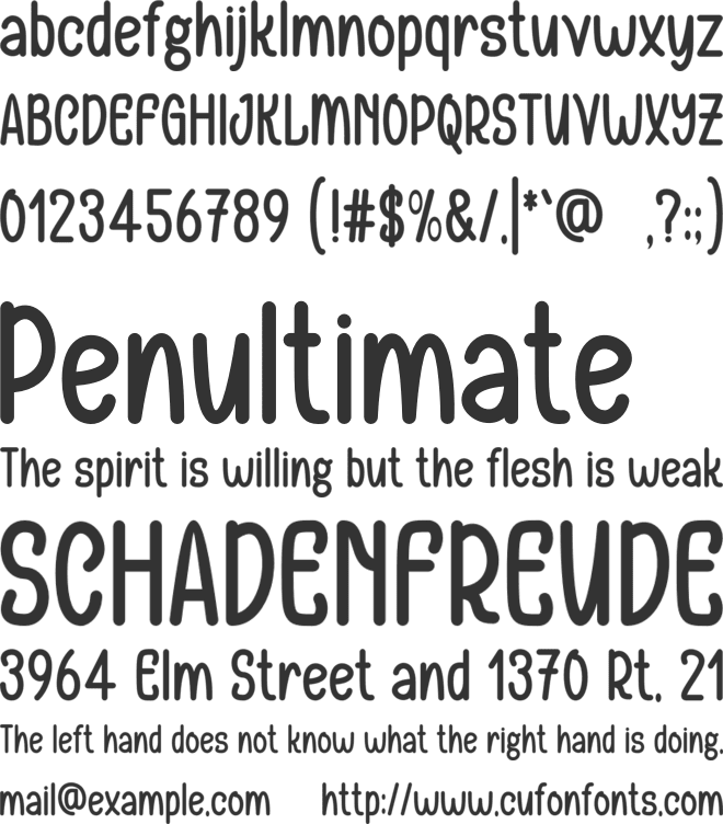 HAPPYMASS font preview