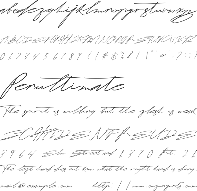 Roumites font preview