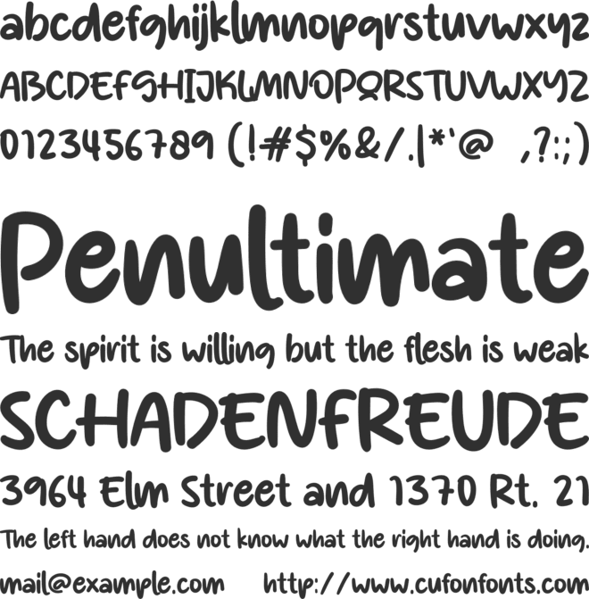 Between Choice font preview