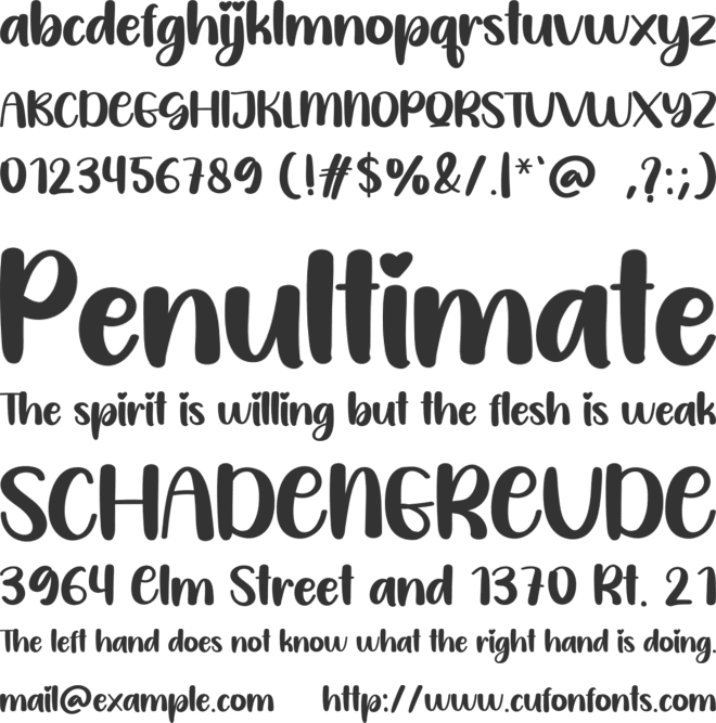 Babydoll font preview