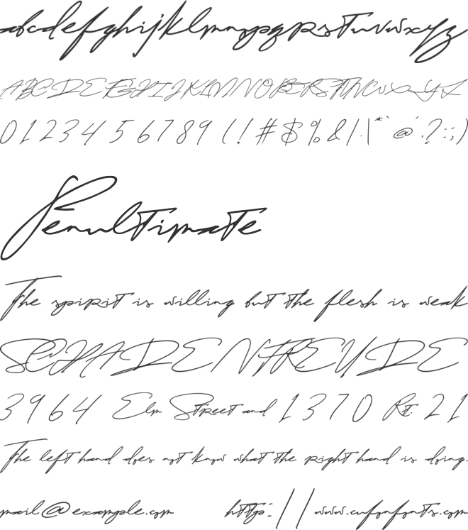 Naturealo font preview