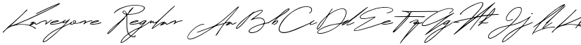 Kaveyore Regular font
