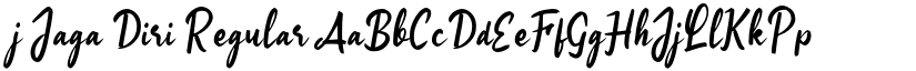j Jaga Diri Regular font