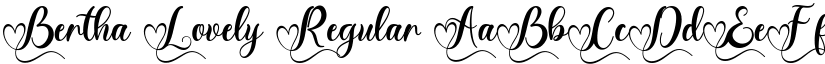 Bertha Lovely Regular font