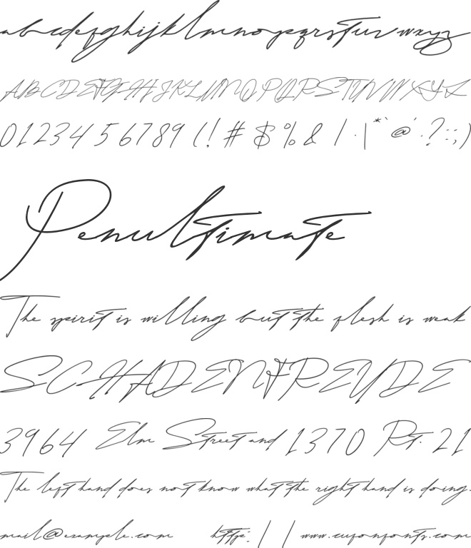 Jeshine font preview