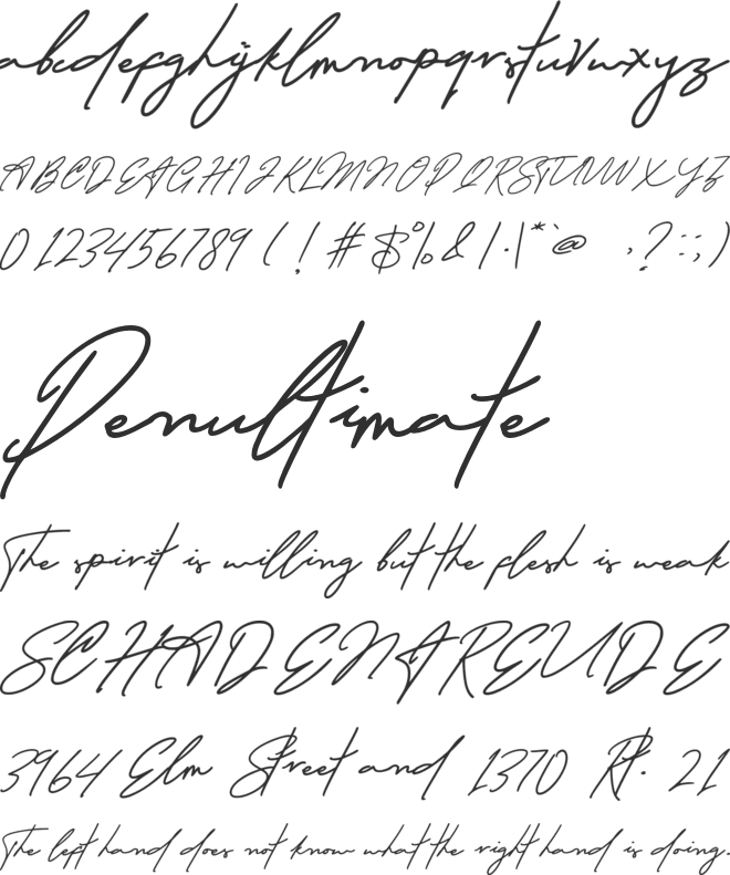 Anjanies font preview