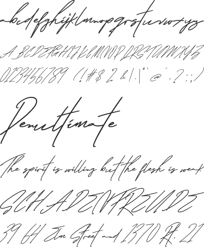 Emilone Ricta font preview