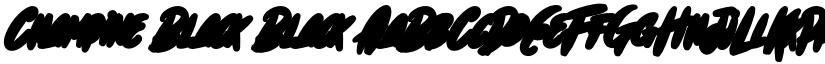 Champine Black Black font