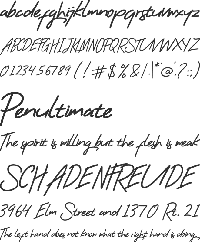 Aromanies font preview