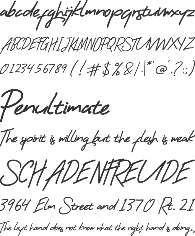 Aromanies font preview