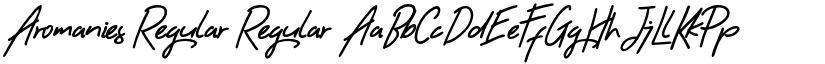 Aromanies Regular Regular font