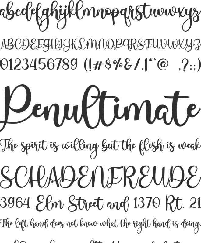 Christabelle font preview