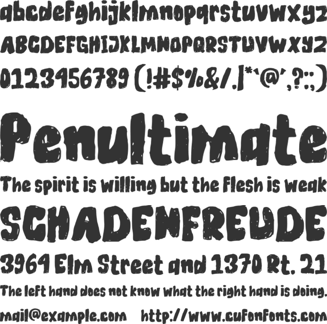 Muleh Bareng font preview