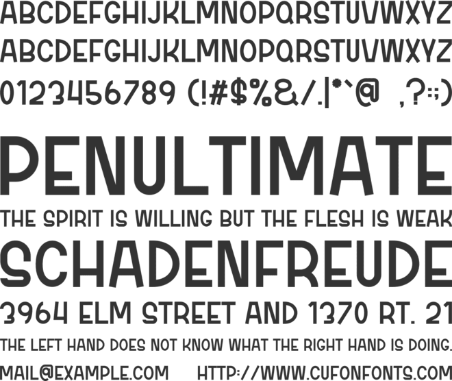 Holiday Impact font preview