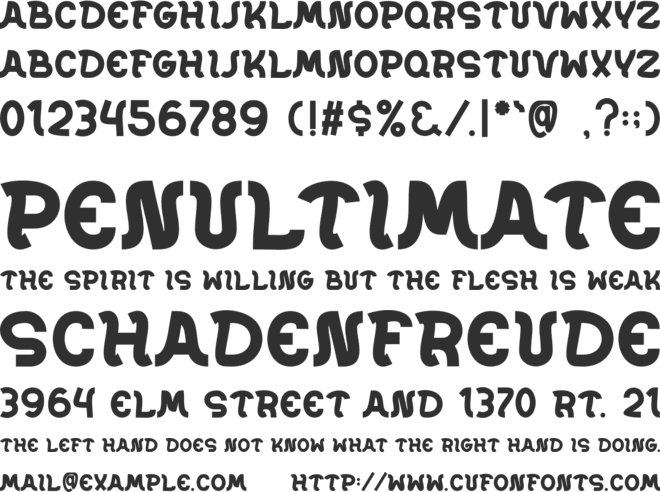 Nista font preview