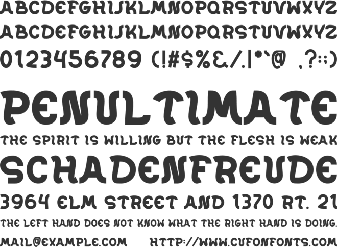 Nista font preview