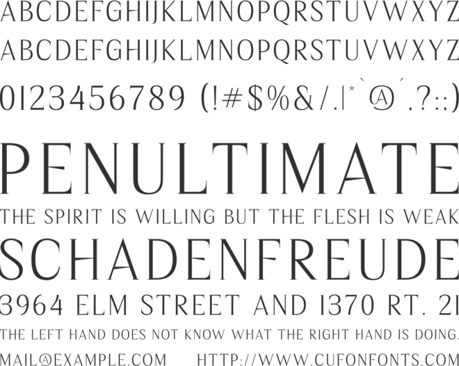Moghes font preview