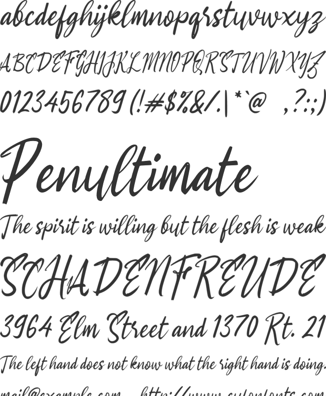 j Janji font preview