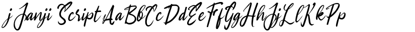 j Janji Script font