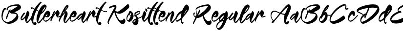 Butlerheart Kosittend Regular font