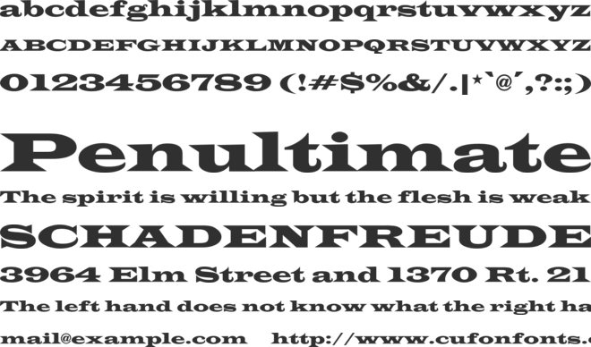 Wide Latin font preview