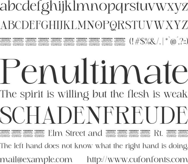 Modern Romance Personal Use Onl font preview