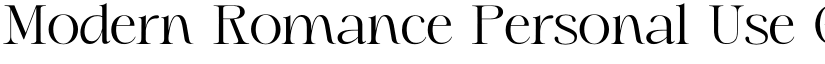Modern Romance Personal Use Onl Regular font