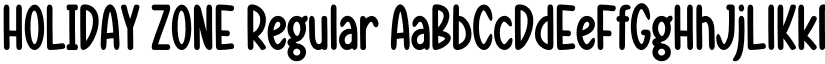 HOLIDAY ZONE Regular font