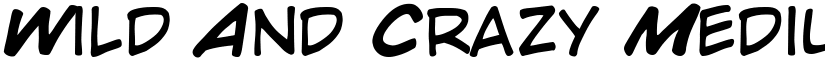 Wild And Crazy Medium font