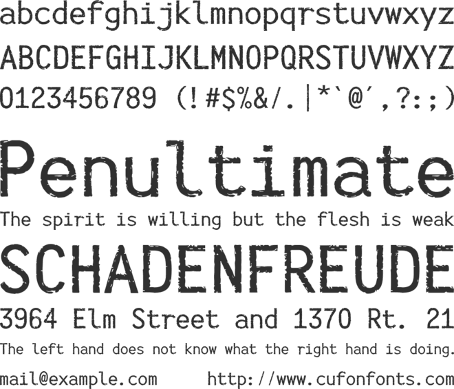 Nitidence font preview