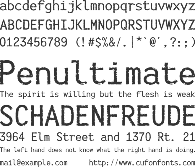 Nitidence font preview