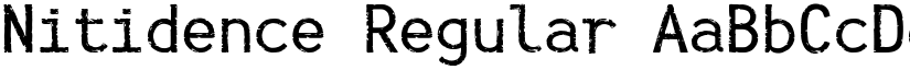 Nitidence Regular font
