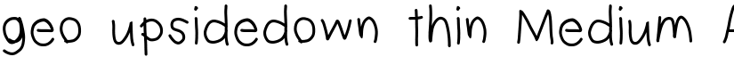 geo upsidedown thin Medium font