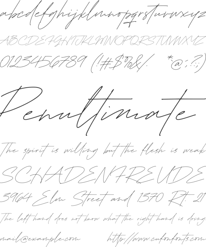 Runaways font preview