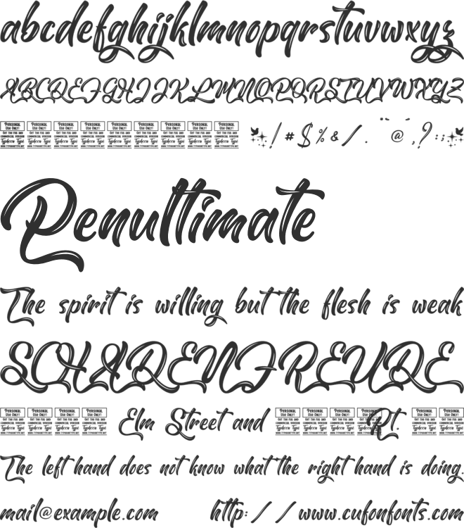 Heavenly Christmas Personal Use font preview