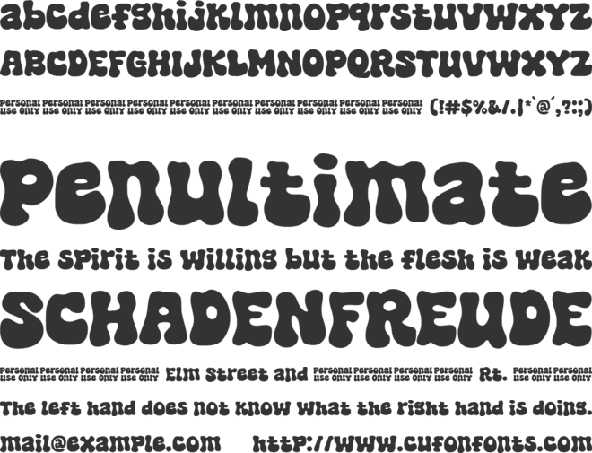 Super Nought font preview