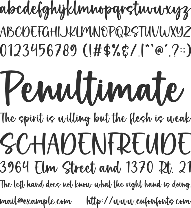 Country Market font preview