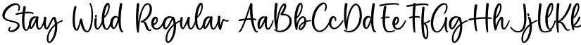 Stay Wild Regular font