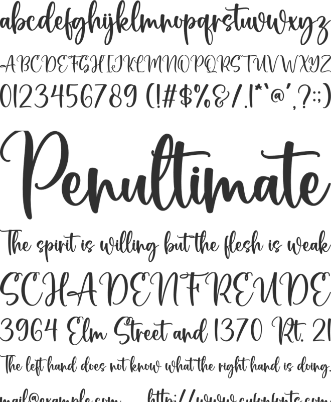 Cottonwood font preview