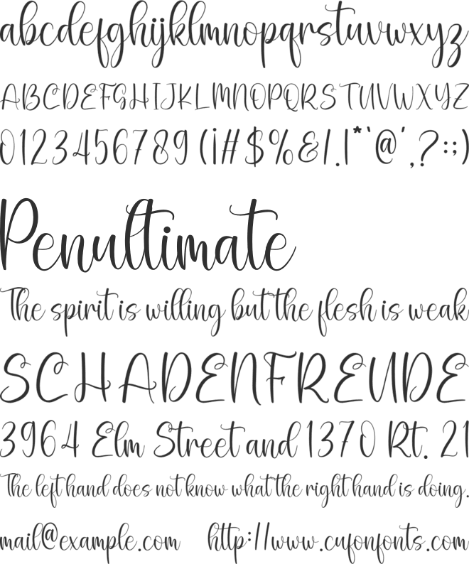 Chika font preview
