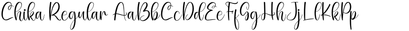 Chika Regular font