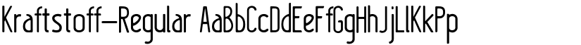 Kraftstoff-Regular font