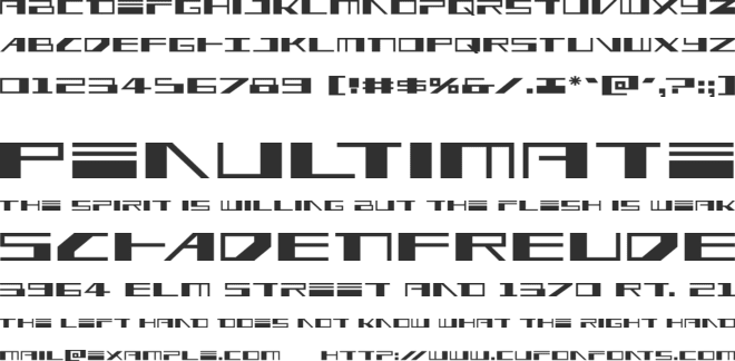 3AGLE font preview
