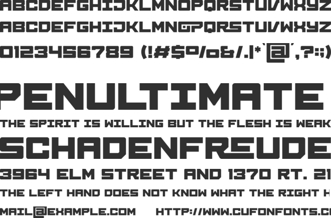 Grose font preview